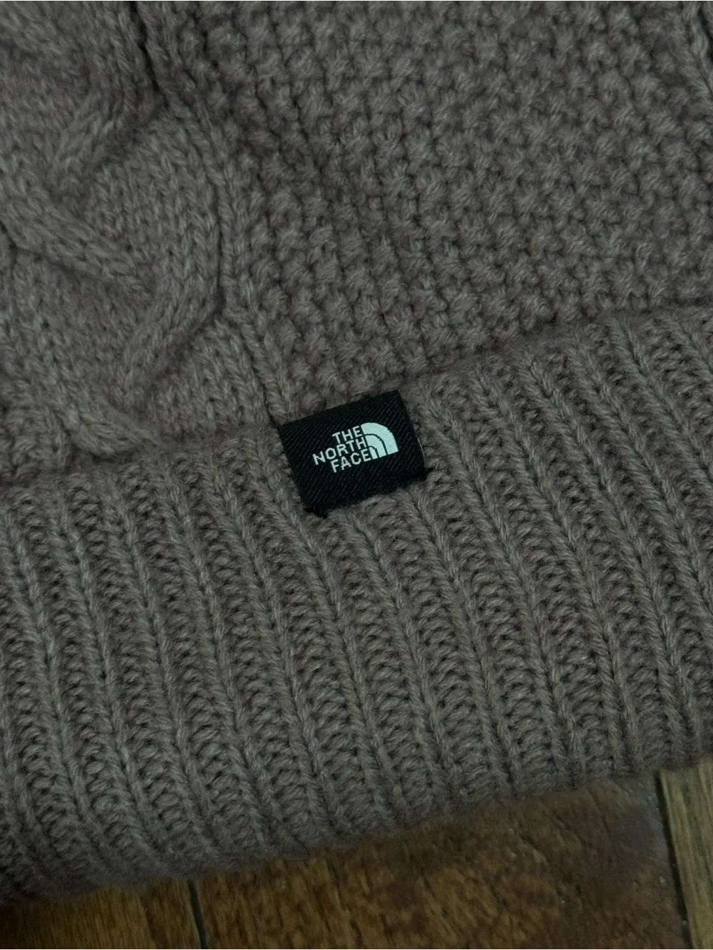Women’s The North Face Mauve Taupe Knit Pom Beanie